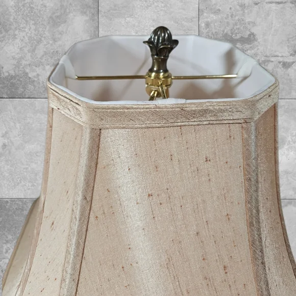 VTG Onyx Marble Brass Table Lamp Hollywood Regency Sty Lighting Italy Urn Shade